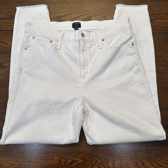 J.CREW Denim - J.Crew High Rise Skinny Jeans White 32 Stretch Re-Imagined Denim Women's